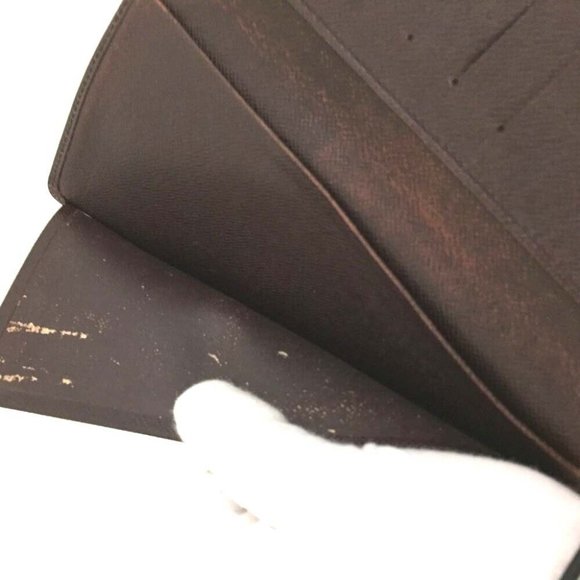 751061G V Louis Vuitton Wallet Long Acajou Taiga Leather - Picture 6 of 13